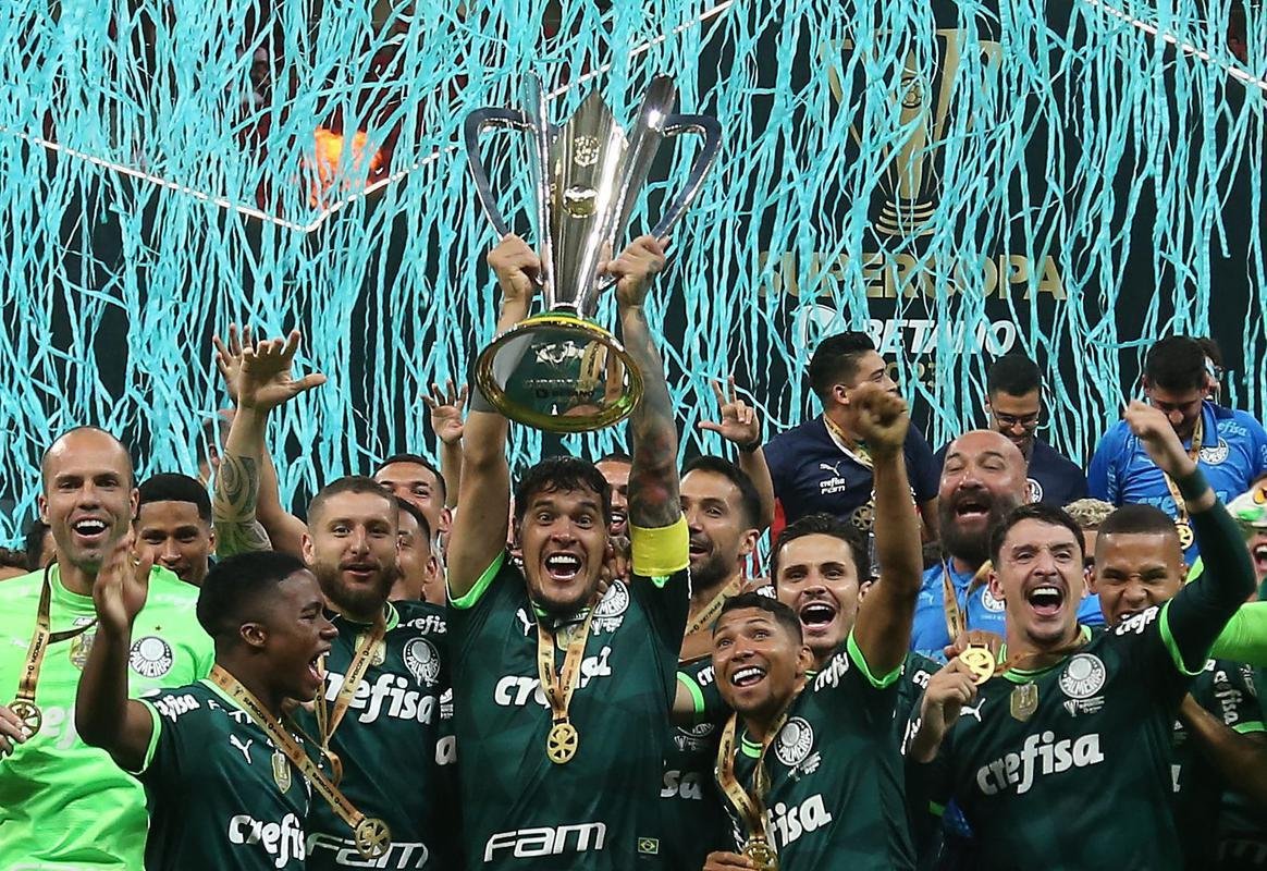 Fotos da Supercopa do Brasil entre Palmeiras e Flamengo e da festa pelo ttulo alviverde