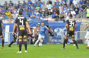 Fotos do jogo entre Cruzeiro e So Paulo