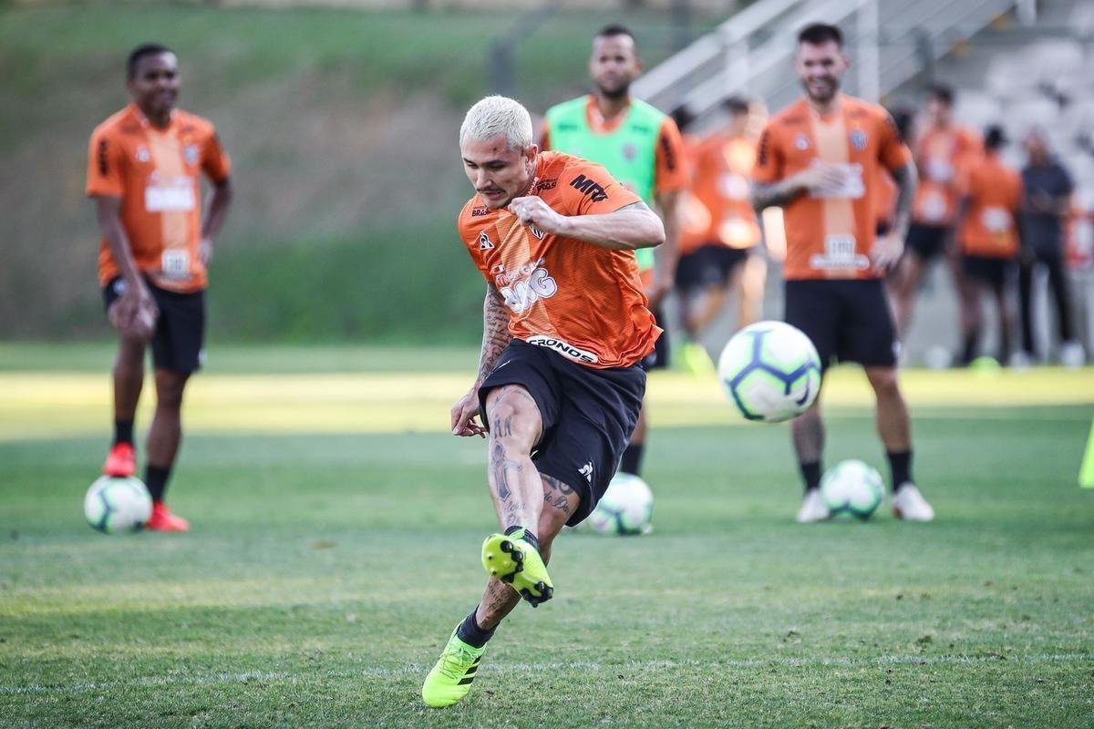 Fotos do ltimo treino do Atltico antes do jogo com o Grmio