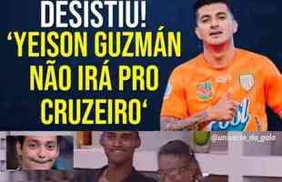 Yeison Guzmn desiste e no jogar mais no Cruzeiro; veja os memes