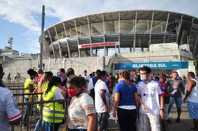 Fotos da Fonte Nova, em Salvador, antes do duelo entre Bahia e Atlético pelo Campeonato Brasileiro