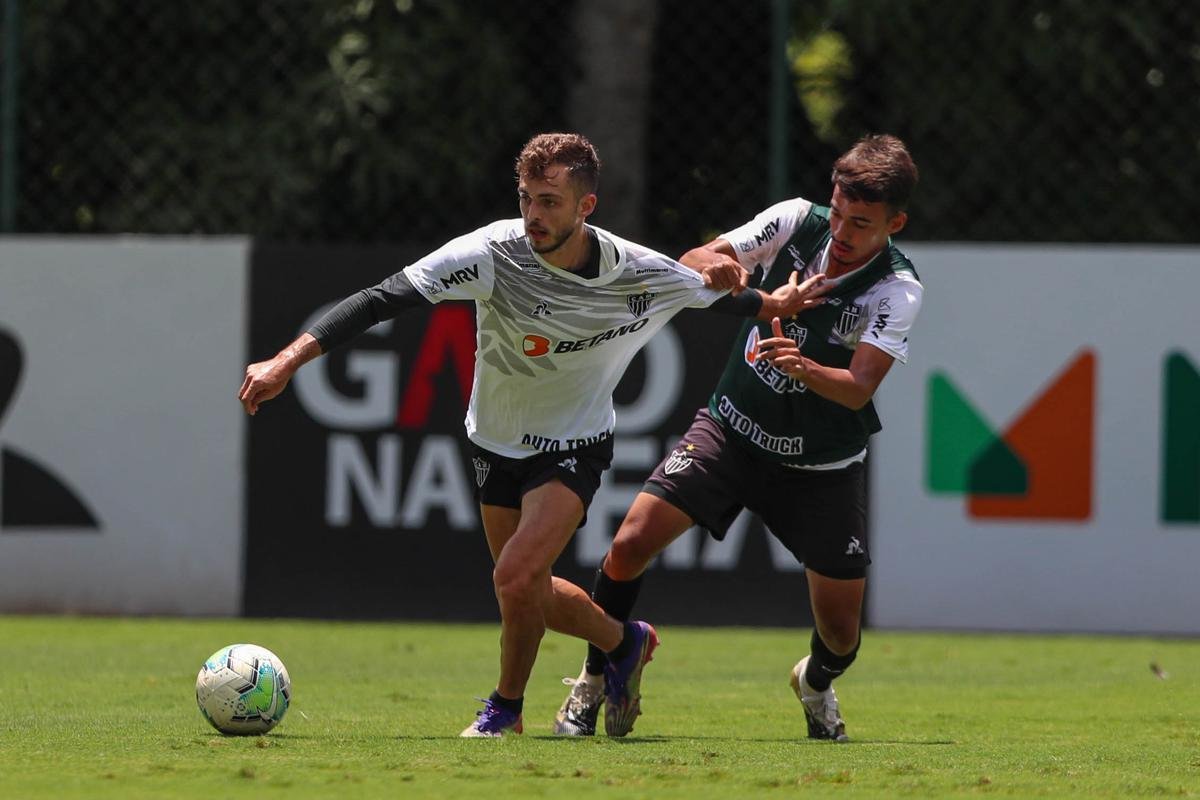 Fotos do treino do Atlético nesta quarta-feira, que contou com Nacho Fernández