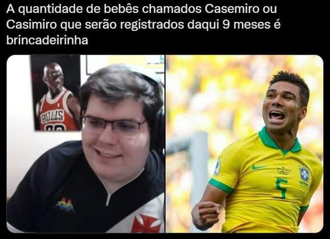 Casemiro virou meme nas redes sociais aps marcar o decisivo gol contra a Sua