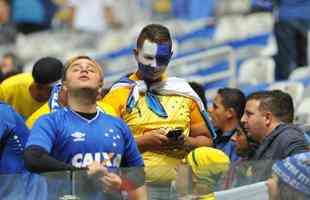 Torcida do Cruzeiro no duelo desta tera, no Mineiro, contra o Racing, pela Libertadores