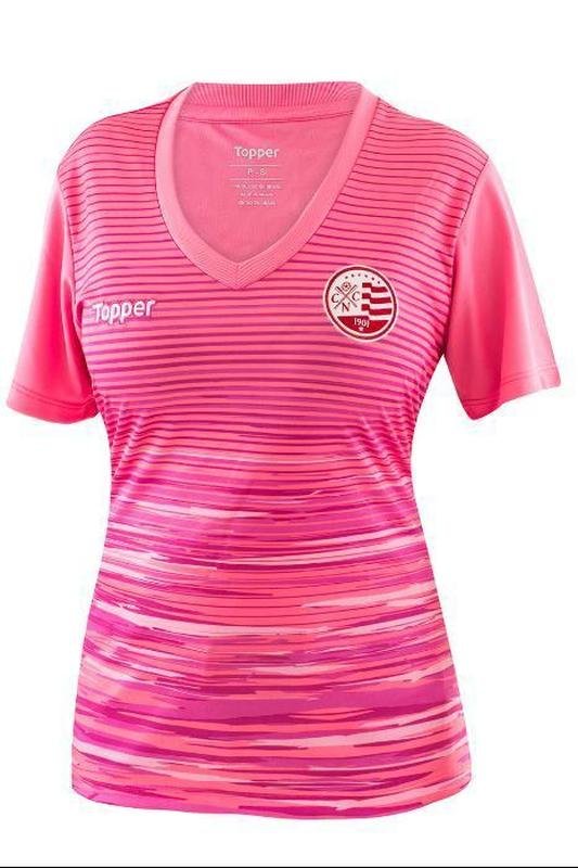 A camisa Outubro Rosa do Clube Nutico Capibaribe  inspirada nas guas do Rio Capibaribe, representado com efeito degrad em tons de rosa.