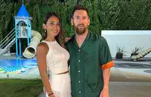 Messi com a esposa