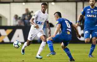 Fotos do jogo entre Santos e Cruzeiro, na Vila Belmiro, pelas quartas de final da Copa do Brasil