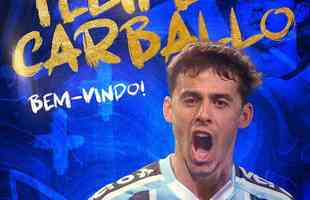 Grêmio anunciou o meio-campista Felipe Carballo