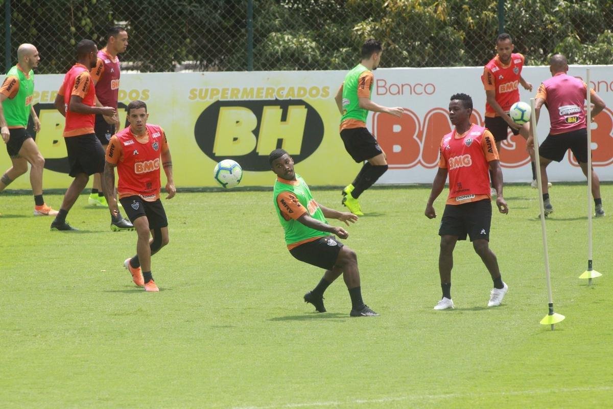 Treino do Atltico em preparao para o jogo de sbado, no Maracan