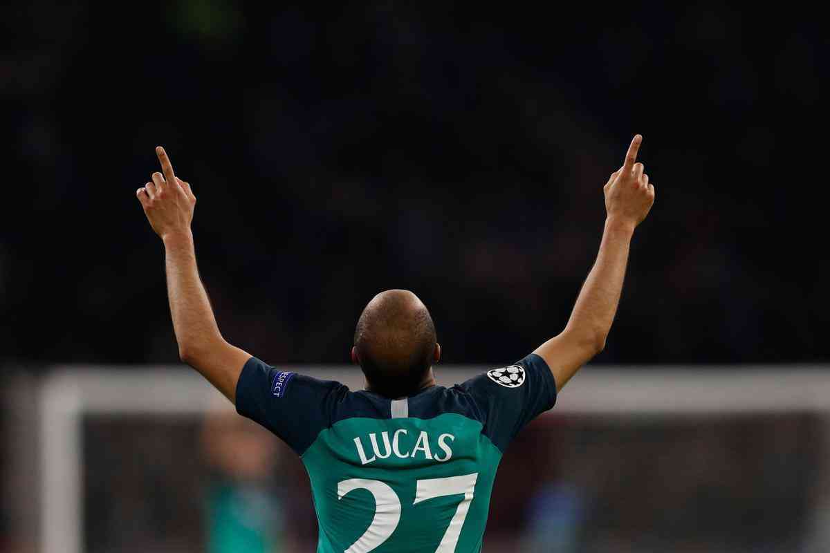 Lucas marcou três vezes contra o Ajax e conduziu o Tottenham à final da Liga dos Campeões