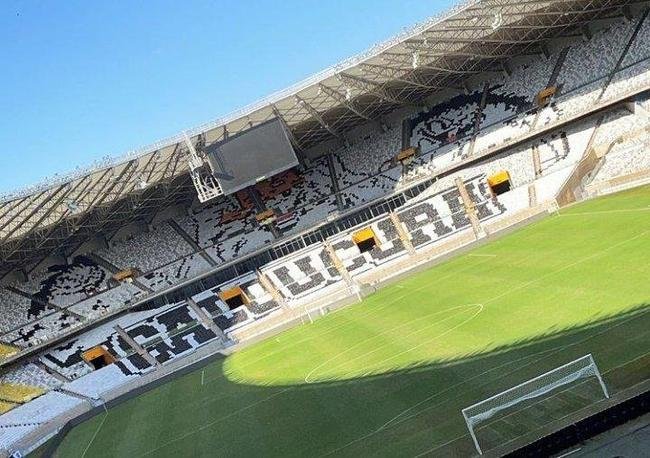 Fotos dos mosaicos feitos para a partida entre Atltico e Boca Juniors no Mineiro, pelas oitavas de final da Copa Libertadores