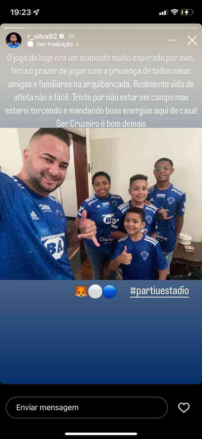 Rafa Silva lamentou ausência em Ituano x Cruzeiro