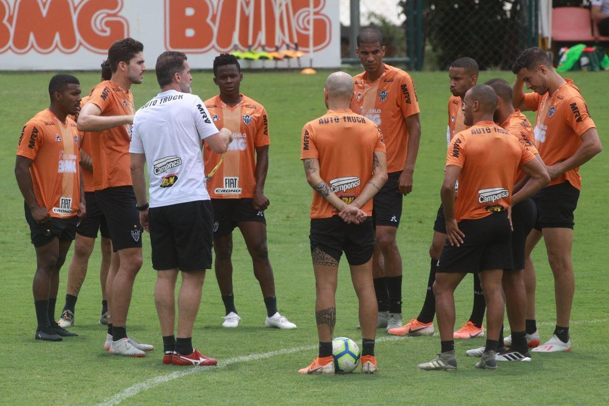 Treino do Atltico em preparao para o jogo de sbado, no Maracan
