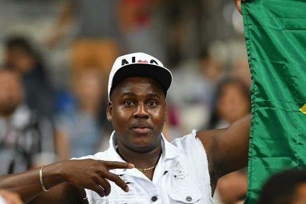 Torcedores na partida entre Argentina e Paraguai, no Mineiro, pela Copa Amrica