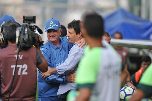 Adilson Batista e Luiz Felipe Scolari se enfrentaram pela quarta vez na hist�ria, como t�cnicos, e viram Am�rica e Palmeiras empatar por 0 a 0, no Independ�ncia. Veja as rea��es dos dois comandantes