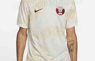 A provvel camisa II do Catar para Copa do Mundo foi desenvolvida pela Nike e divulgada de forma antecipada pelo portal Esvaphane