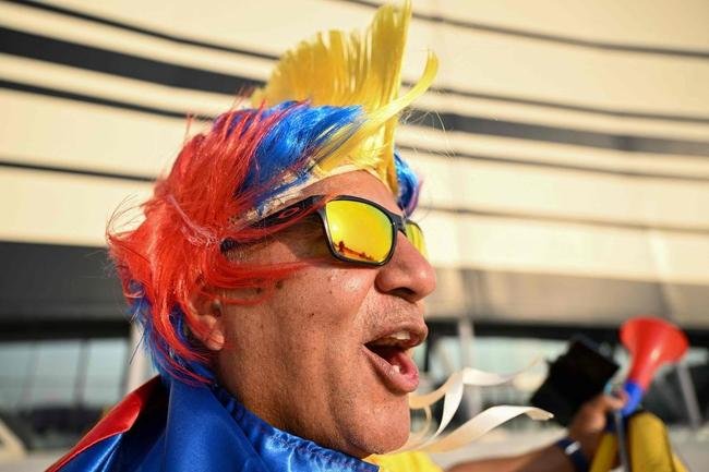 Torcedores do Equador no jogo de abertura da Copa do Mundo