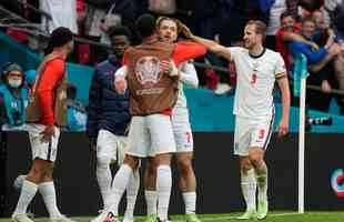 Fotos do gol de Harry Kane, da Inglaterra, sobre a Alemanha, em Wembley. Ingleses venceram por 2 a 0 e avanaram s quartas de final da Eurocopa