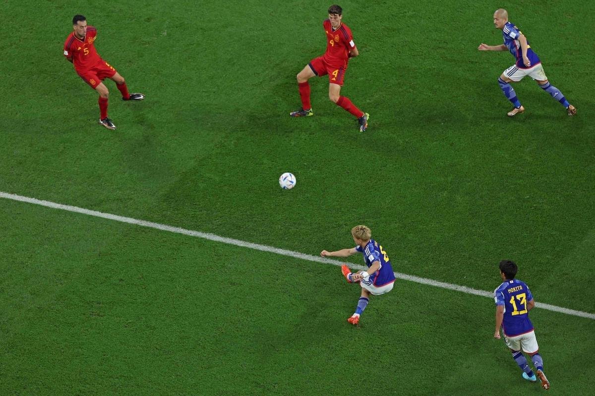 No Estdio Internacional Khalifa, Japo e Espanha duelaram pela terceira ltima rodada do Grupo E da Copa do Mundo do Catar