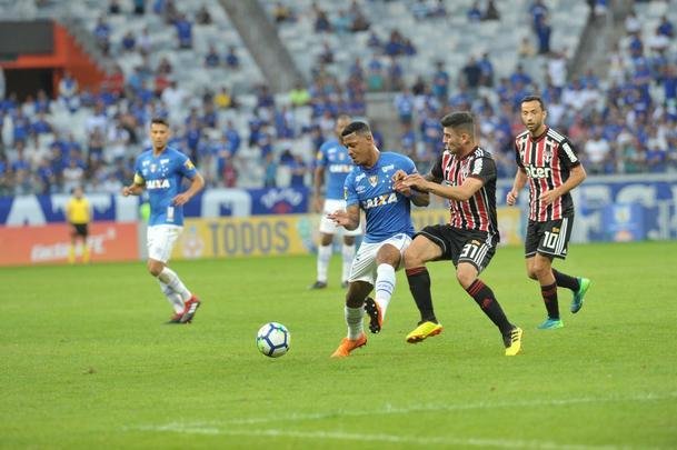 Fotos do jogo entre Cruzeiro e So Paulo