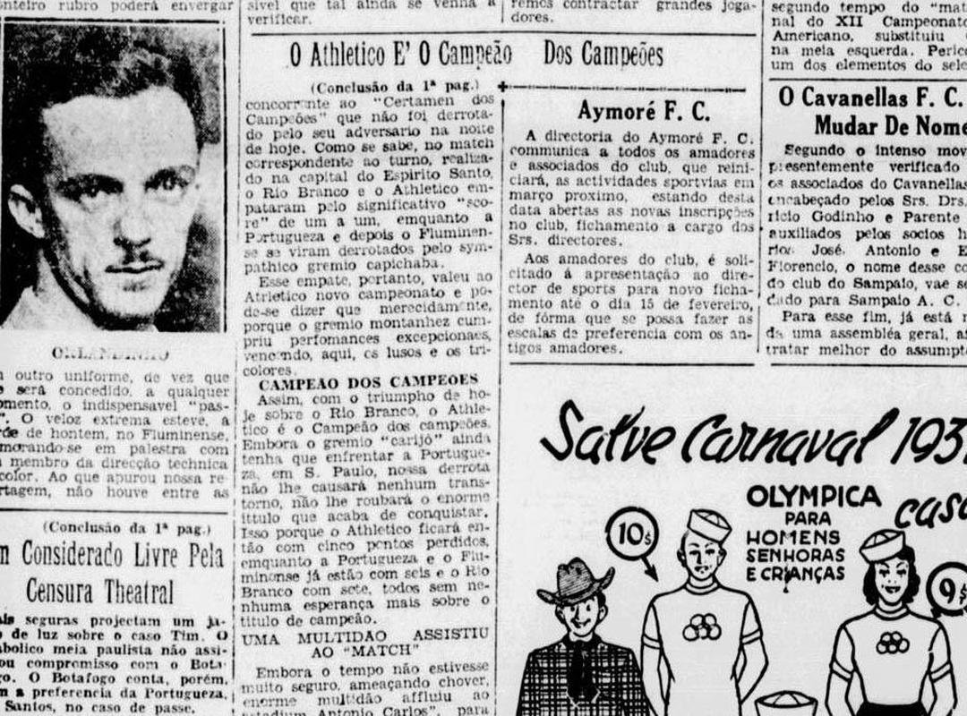 'Jornal dos Sports' enaltece o ttulo do Atltico 