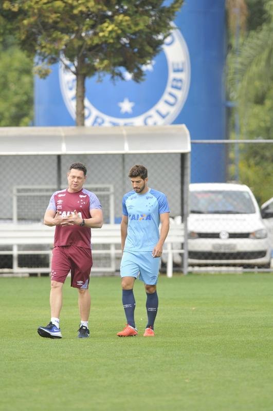 Imagens do treino do Cruzeiro antes do segundo duelo da final da Copa do Brasil, contra o Corinthians, em So Paulo