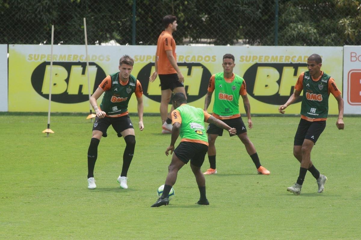 Treino do Atltico em preparao para o jogo de sbado, no Maracan