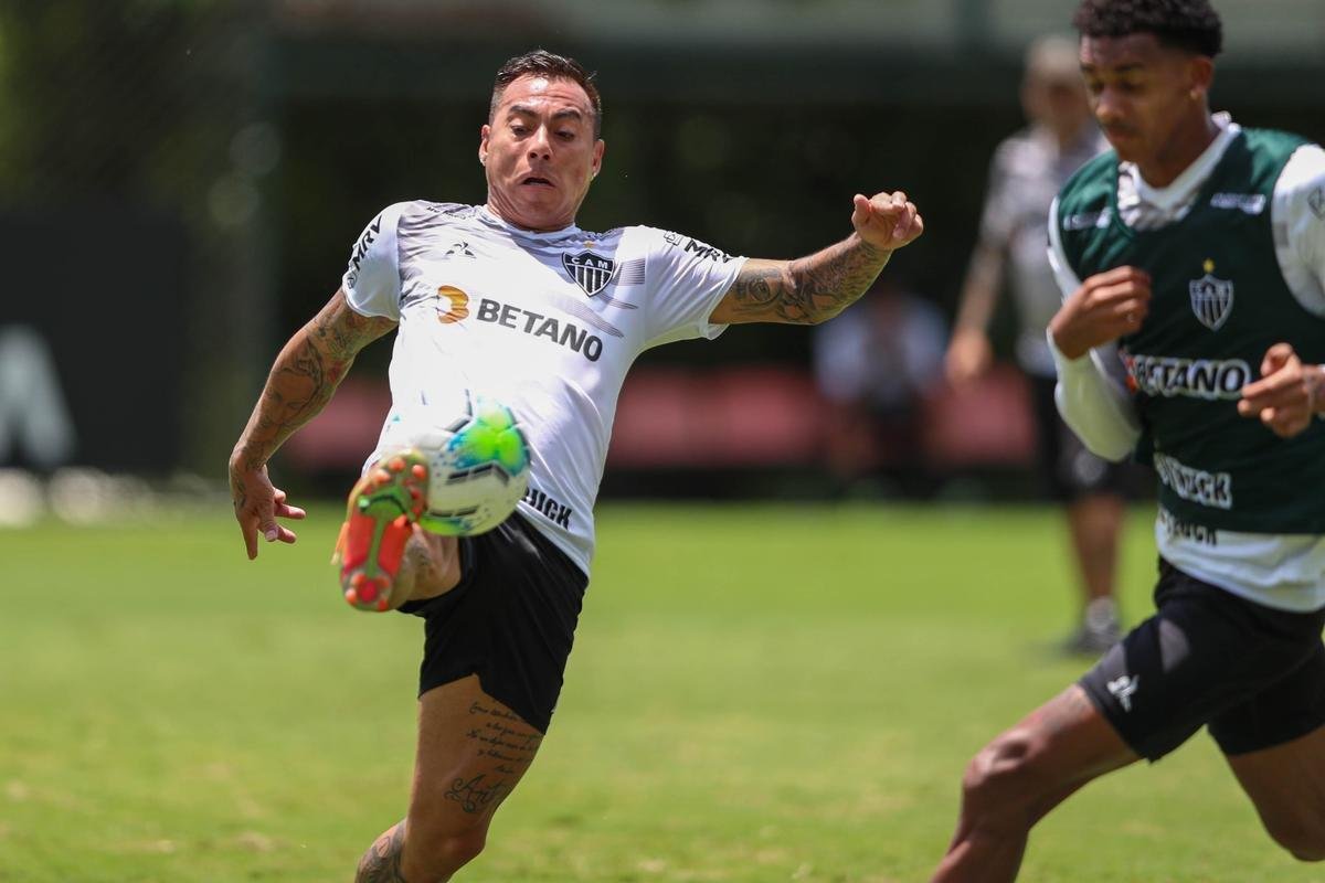 Fotos do treino do Atlético nesta quarta-feira, que contou com Nacho Fernández
