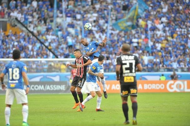 Fotos do jogo entre Cruzeiro e So Paulo