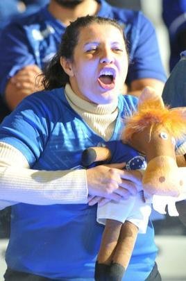 Torcida do Cruzeiro no duelo desta tera, no Mineiro, contra o Racing, pela Libertadores