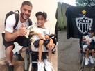 Jovem torcedor do Atlético com doença rara realiza sonho de conhecer Hulk