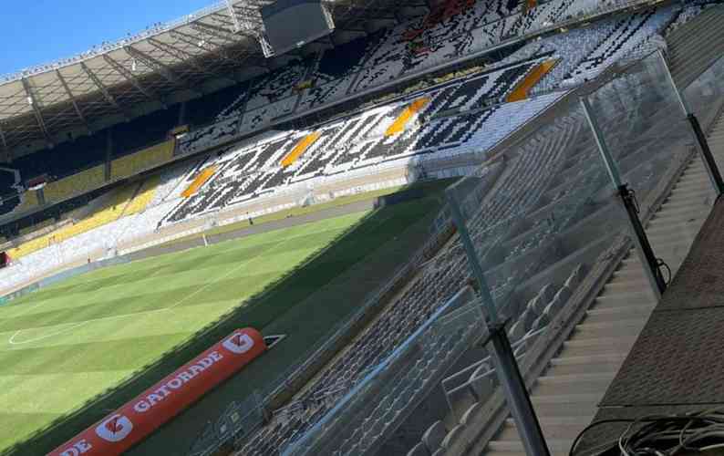 Fotos dos mosaicos feitos para a partida entre Atlético e Boca Juniors no Mineirão, pelas oitavas de final da Copa Libertadores