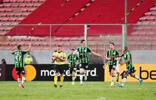 Fotos do gol de Conti, do Amrica, sobre o Atltico na Libertadores
