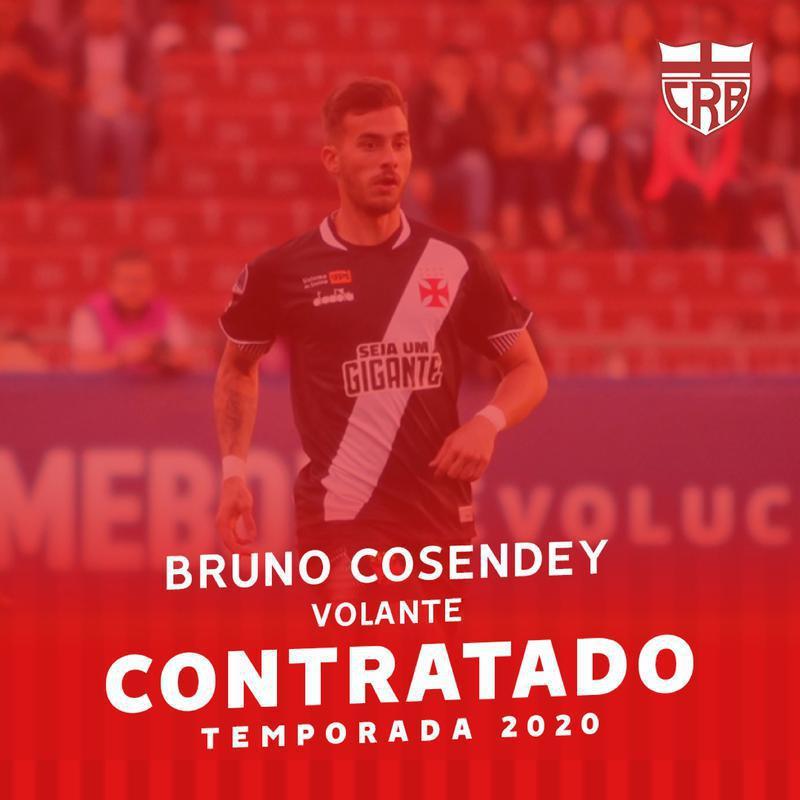 O CRB anunciou a contratao do volante Bruno Cosendey, que estava no Cricima