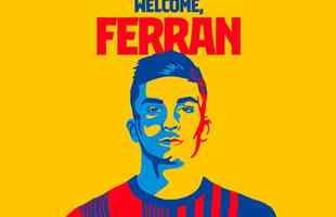 2. Ferran Torres - 55 milhes de euros (R$ 326,7 milhes). Do Manchester City, da Inglaterra, para o Barcelona, da Espanha.