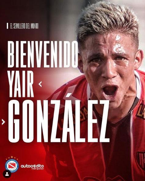 Yair Gonzalez, meia (Argentinos Juniors, da Argentina)
