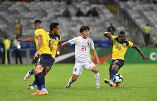 Equador e Japo se enfrentaram no Mineiro pela terceira rodada do Grupo C da Copa Amrica