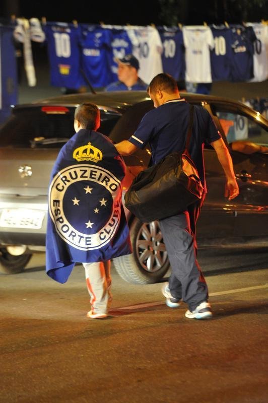Torcida do Cruzeiro no duelo desta tera, no Mineiro, contra o Racing, pela Libertadores