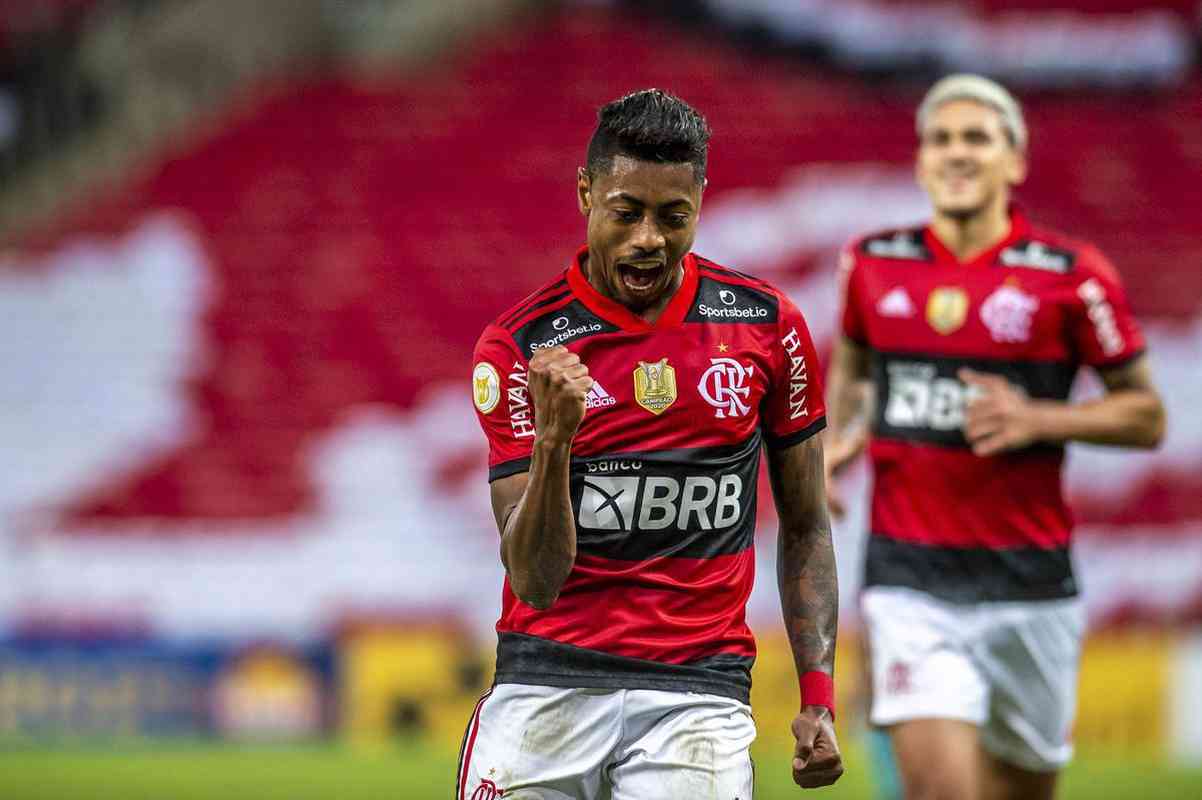 Bruno Henrique: probabilidade de um mecanismo  alta, de dois  baixa. O valor de mercado do atacante do Flamengo  de 11,92 milhes de euros. 