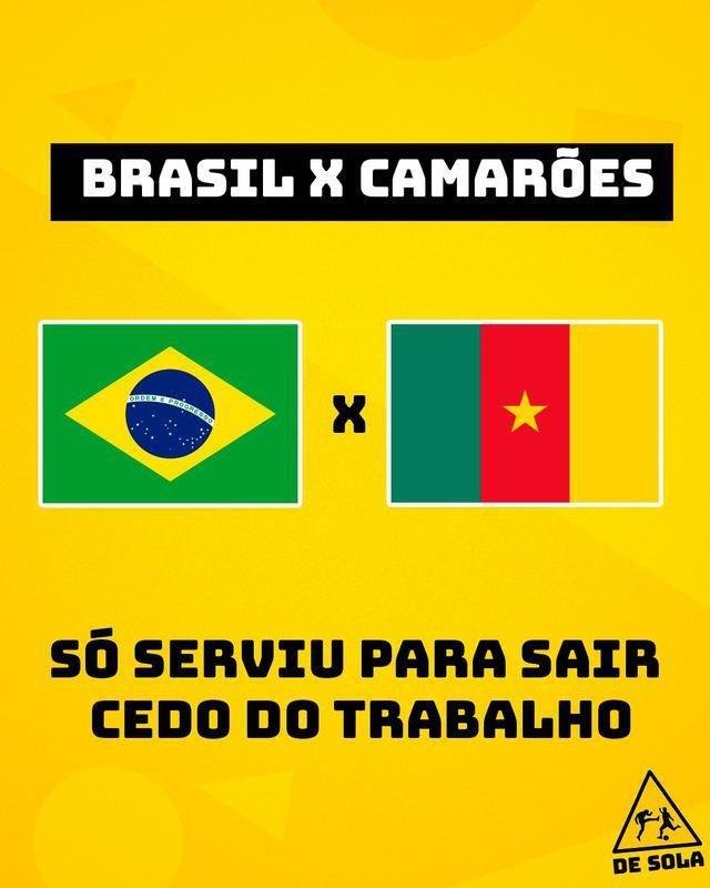 Memes da derrota do Brasil para Camares na Copa do Mundo
