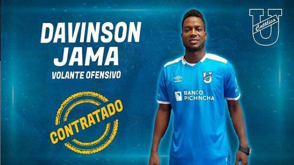 Davinson Jama, meio-campista (Universidad Católica, do Equador)