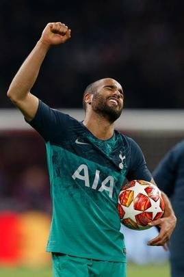 Lucas marcou três vezes contra o Ajax e conduziu o Tottenham à final da Liga dos Campeões