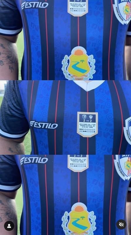 O uniforme tem estampados o placar do jogo, o local e a sequncia dos pnaltis decisivos. H, ainda, bons como referncia s defesas de pnalti de Wallef, heri da partida, que ficou conhecido como 'goleiro de bon'