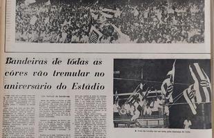 'A atrao de hoje ser a bandeira de mil metros, segundo prometeram alguns torcedores', publicou o EM. Torcida do Atltico levou bandeiro ao estdio.