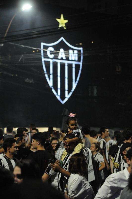 Festa da torcida pelo bicampeonato brasileiro do Atltico na sede do clube, no bairro de Lourdes, em BH