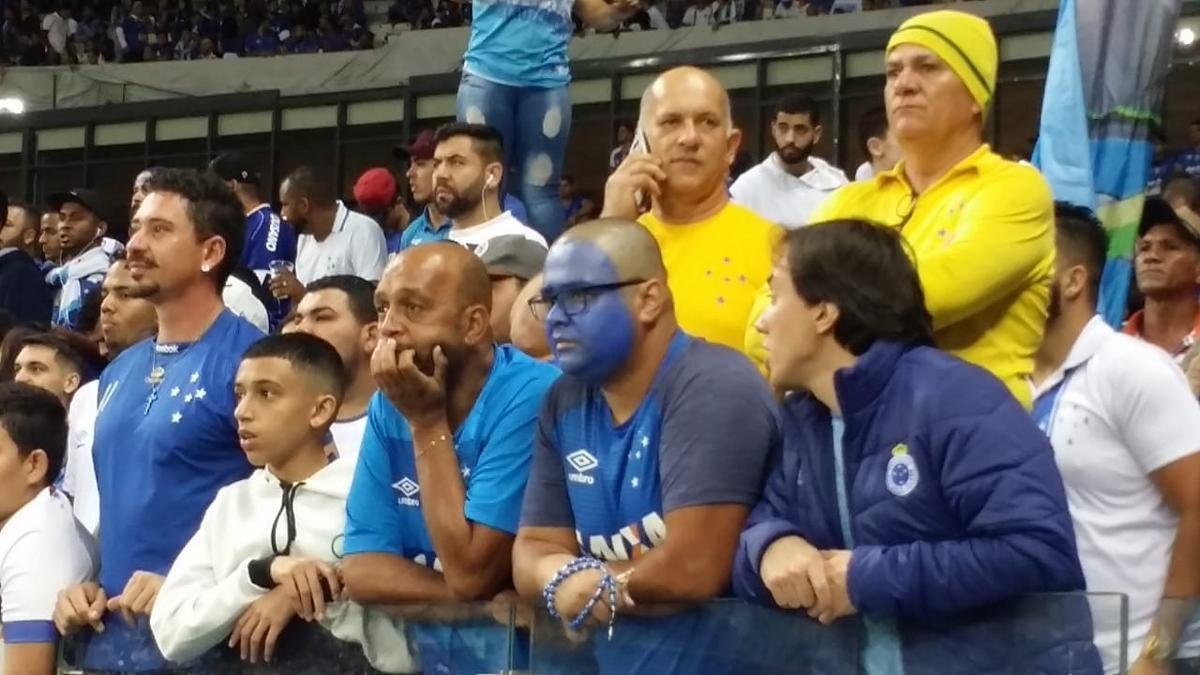 Torcida do Cruzeiro durante a partida contra o Internacional, no Mineiro, pela semifinal da Copa do Brasil