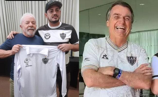 Lula e Bolsonaro j posaram com camisas do Atltico