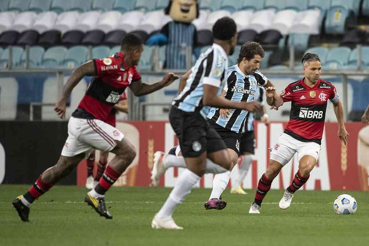 Fotos do jogo entre Grmio e Flamengo, na Arena do Grmio, em Porto Alegre, pela segunda rodada do Campeonato Brasileiro (23/11/2021)