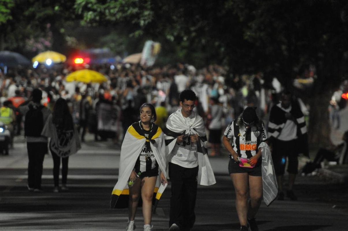 Festa da torcida pelo bicampeonato brasileiro do Atltico na sede do clube, no bairro de Lourdes, em BH