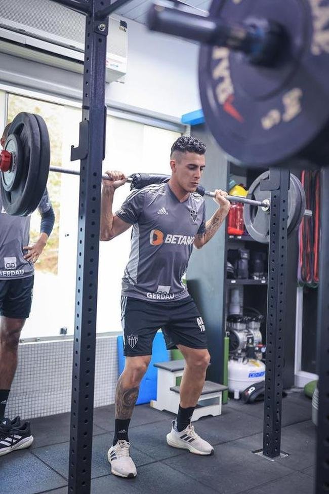 Treino do Atltico na Cidade do Galo, na manh desta tera-feira (11/10).